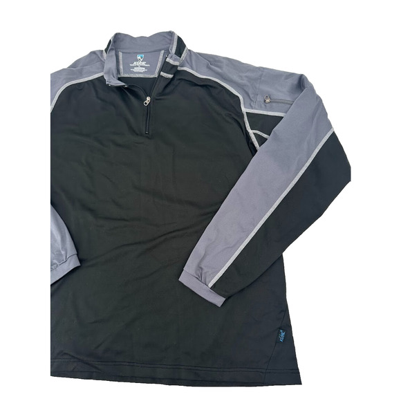 Kuhl Revel Sweater 1/4 Zip Black Gray Pullover Fleece Men's XL Jacket Hiking - Picture 2 of 6